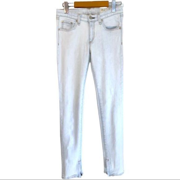 Rag & Bone Zipper Capri Light Wash Skinny Jeans - Picture 1 of 4